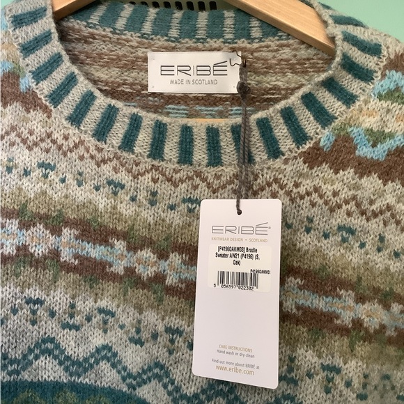 Never worn Eribe 100% wool unisex sweater Made in Scotland with tags - Picture 3 of 16